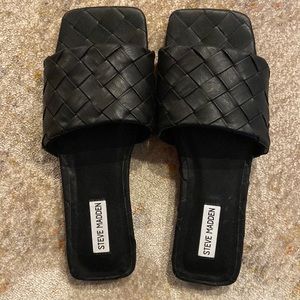 Steve Madden Faux Leather Slides